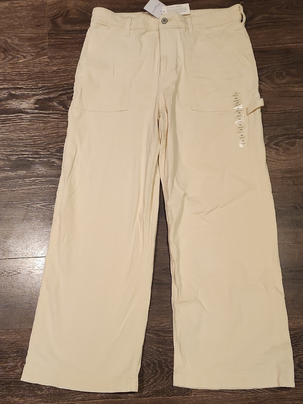 ❤️ NWT! AMERICAN EAGLE SUPER HIGH RISE BAGGY WIDE LEG UTILITY JEANS / PANTS, 16 - Picture 3 of 8